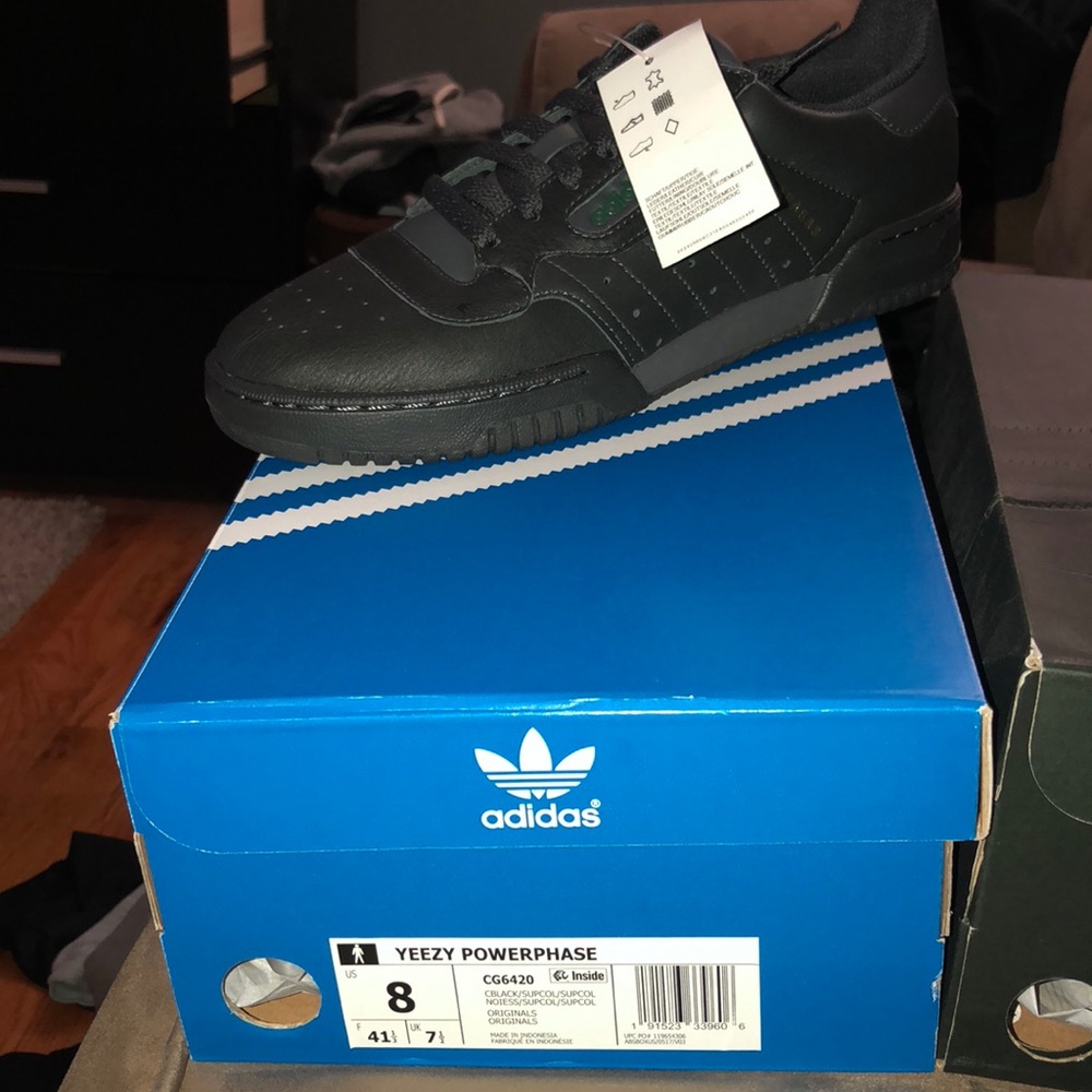 Size 8 black yeezy power phase AND NMD R1